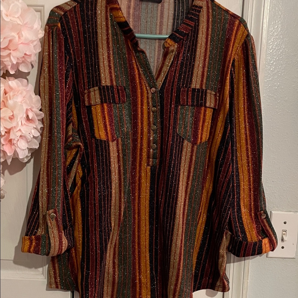 Cocomo Multicolor Striped Button Down Shirt